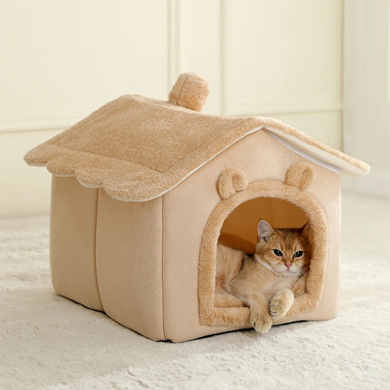 Maison-lit pliable pour chats et petits chiens