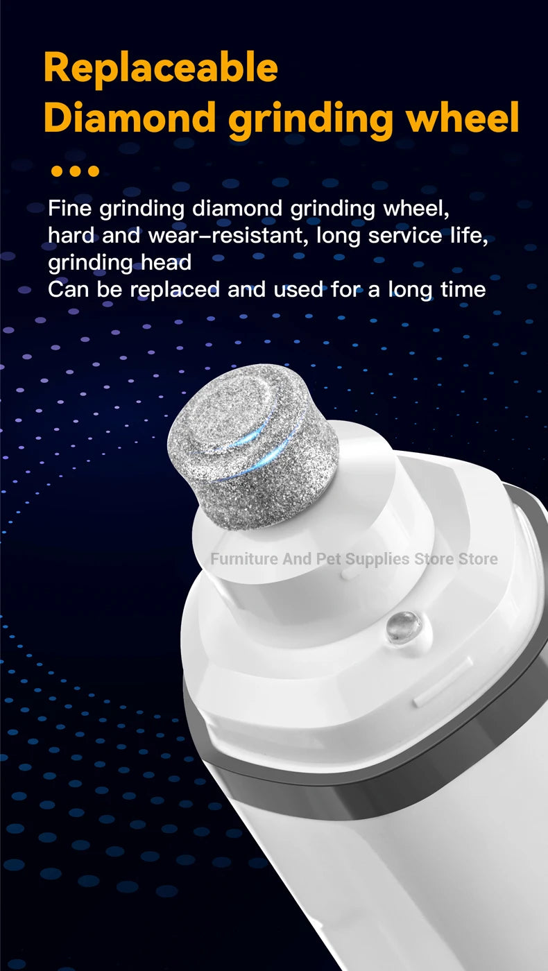 Rechargeable Pet Nail Grinder with LED Light