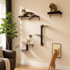 Modular Wall-Mounted Cat Climbing Shelves with Scratching Posts