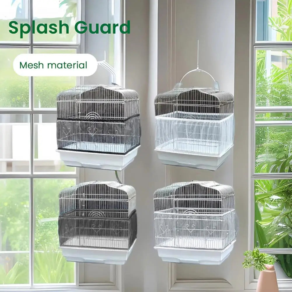 Bird Cage Mesh Seed Catcher Skirt with Elastic Fit