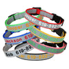 Personalisierte bestickte Nylon-Hundehalsband