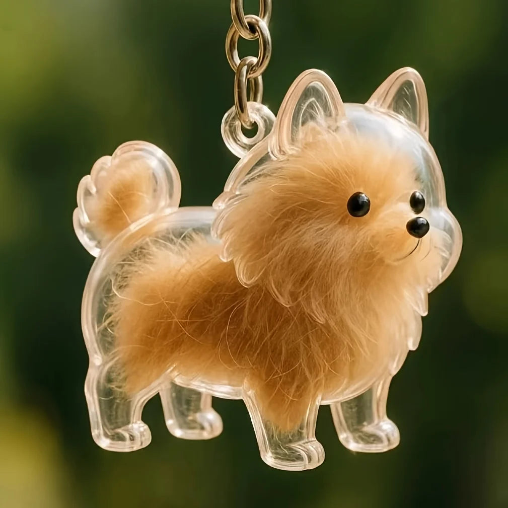 Pet Memorial Fur Keepsake Keychain Pendant
