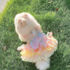 Rainbow Butterfly Tutu Dress for Small Dogs and Cats