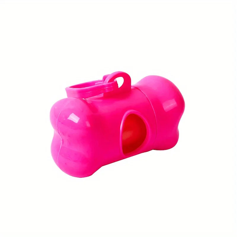 Helles rosa, knochenförmiges Hundekot-Beutelspender.