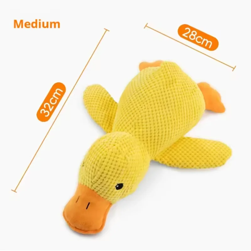 Jouet Canard à Écraser pour Chien - Peluche Résistante aux Dents
