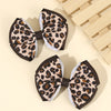 Leopard Bow Hair Clips for Girls - Set of 2