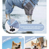 Double-Layer Waterproof Dog Raincoat with Built-in Harness and Detachable Hood