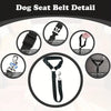 Ceinture de Sécurité Réglable pour Animaux en Voiture & Attache d'Appui-Tête