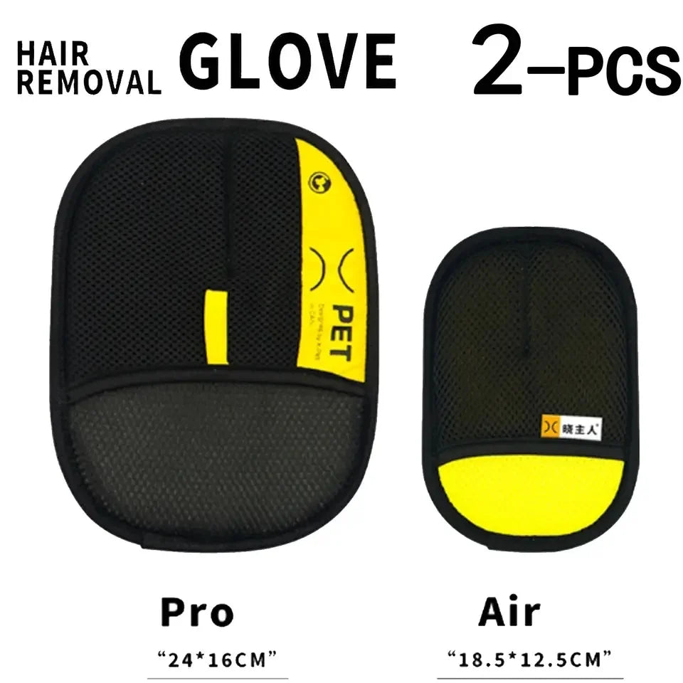 Pet Hair Removal Glove with Two-Way Brush for Cats, Dogs, and Furniture