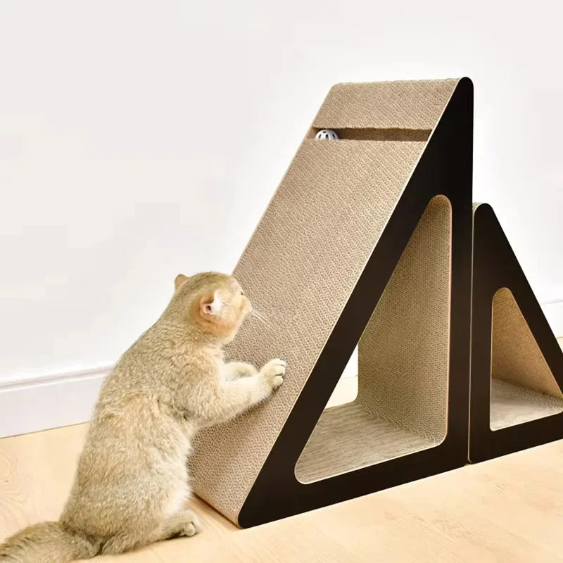 2-in-1 Cat Scratcher with Rotating Ball