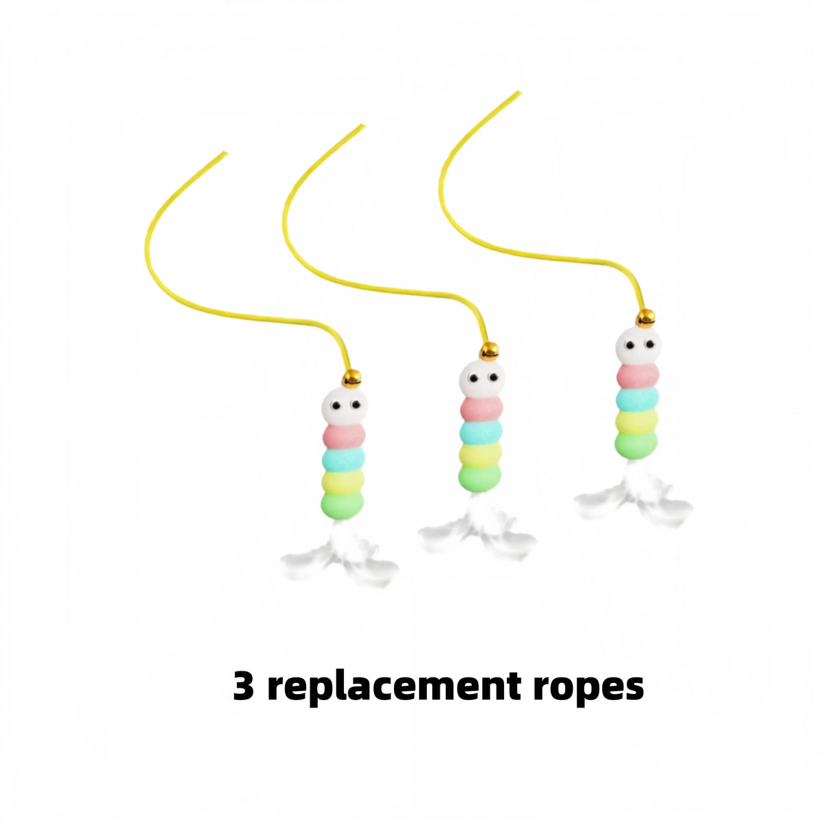 Smart Hanging Cat Toy with Feathers and Twin Ropes