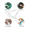 Stainless Steel Pet Grooming Tweezers with Curved Tip