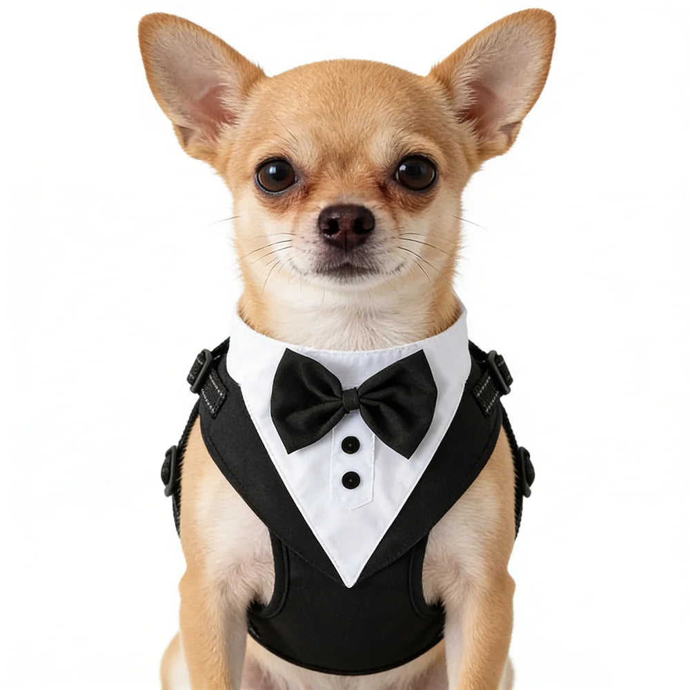 Dog Tuxedo with Bowtie for Weddings and Special Occasions