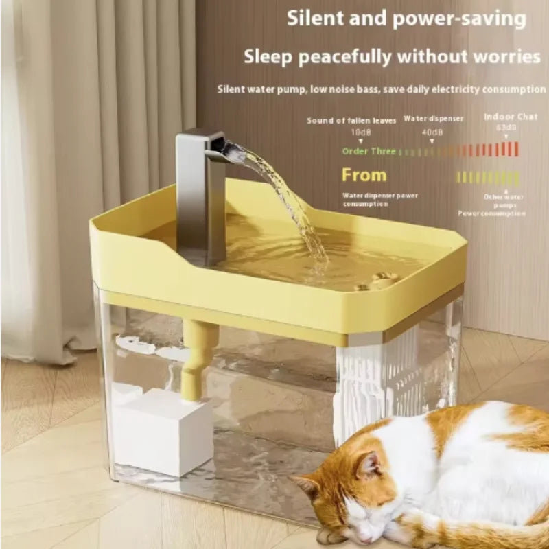 USB Cat Water Fountain with Auto Filter and Recirculating Pump