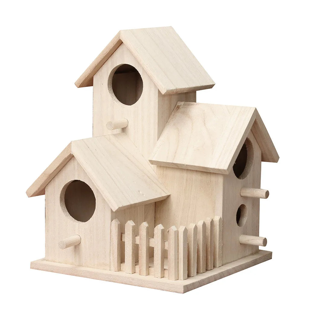 Wooden Hanging Birdhouse for Garden & Patio