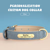 Personalisiertes Leder-Hundehalsband mit graviertem ID-Tag