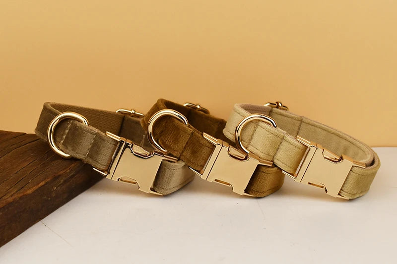 Personalisiertes Halsband, Geschirr & Leine Set mit abnehmbarem Fliegenknoten