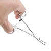 Stainless Steel Pet Grooming Tweezers with Curved Tip
