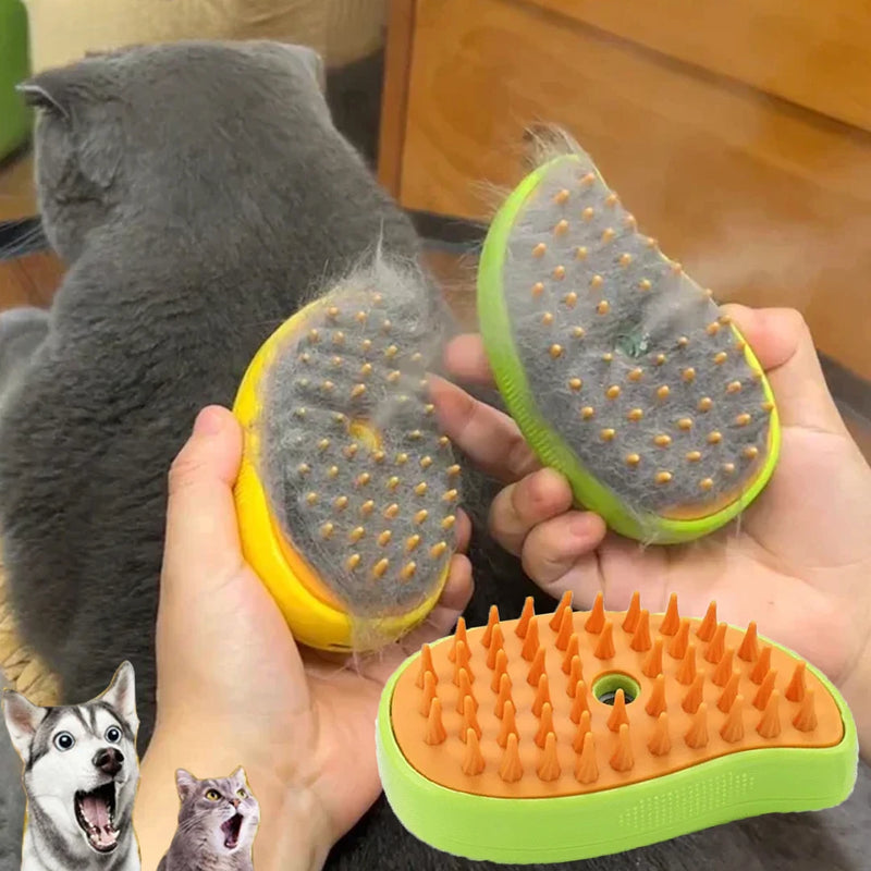 Brosse de toilettage à vapeur pour chats et chiens