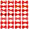 Pet Hair Bows with Rubber Bands - Assorted Styles for Small Dogs and Cats