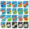 Pack of various colored squeaky fetch balls for dogs with high bounce