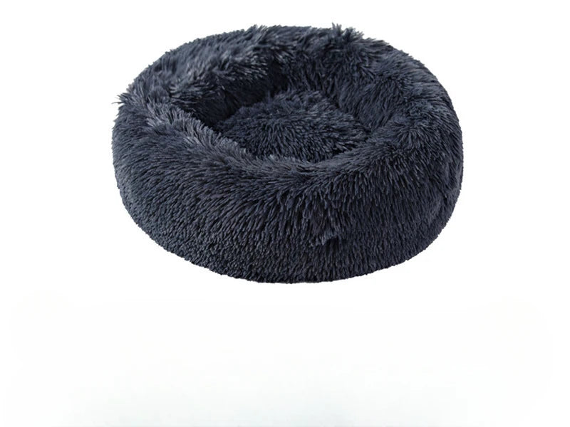 Panier Rond en Peluche pour Animaux avec Housse Amovible