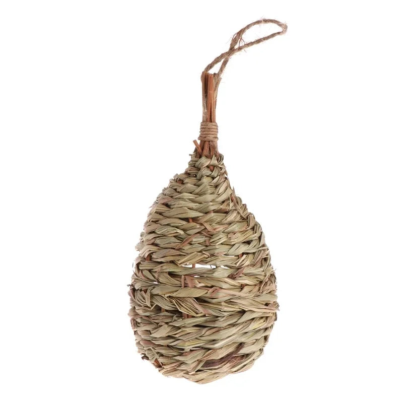 Handwoven Natural Grass Hanging Bird Nest for Small Birds