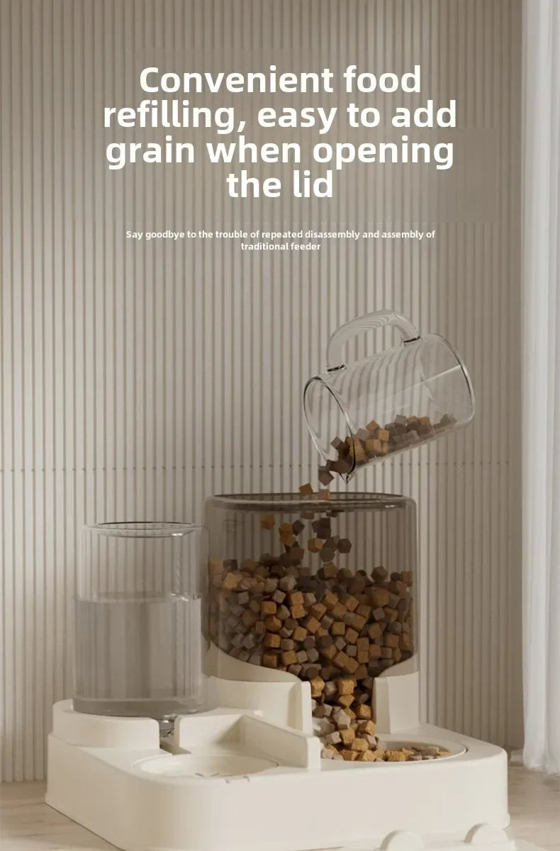 Gravity Pet Feeder and Water Fountain Set