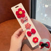 Adorable Flower Snap Clips for Baby Girls (Set of 6)