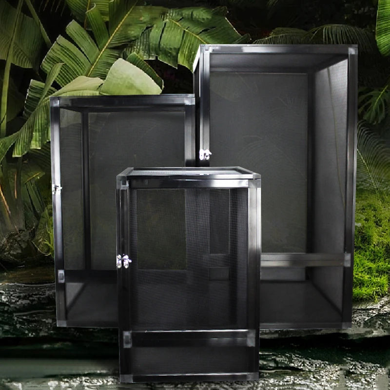 Reptile Terrarium with Front Opening Mesh Door