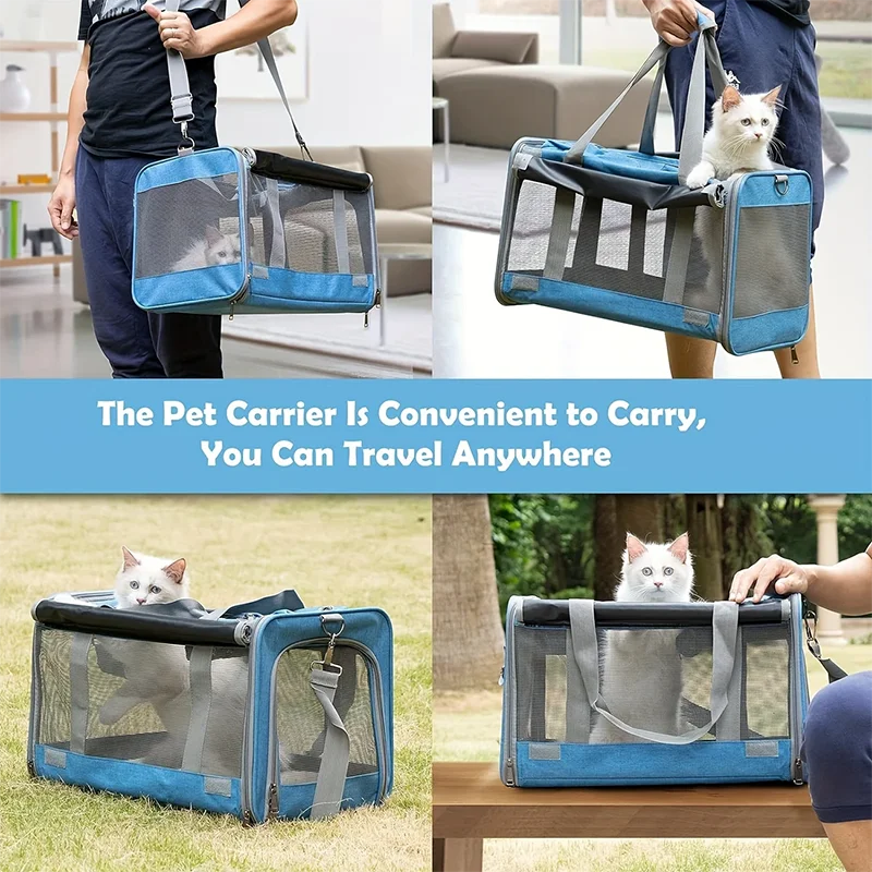 Breathable Mesh Cat & Small Dog Travel Carrier Bag