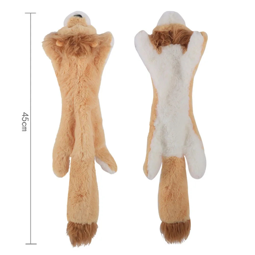 Squeaky Plush Dog Toy with Crinkle Paper – No Stuffing, Durable & Fun