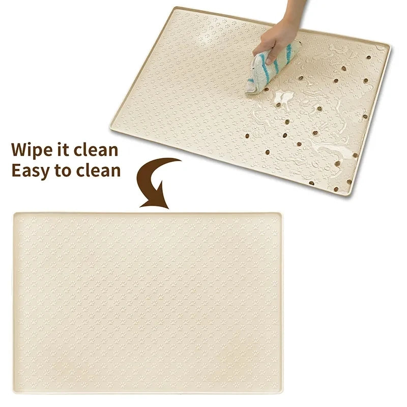 Alfombrilla de Silicona Impermeable para Alimentación de Mascotas