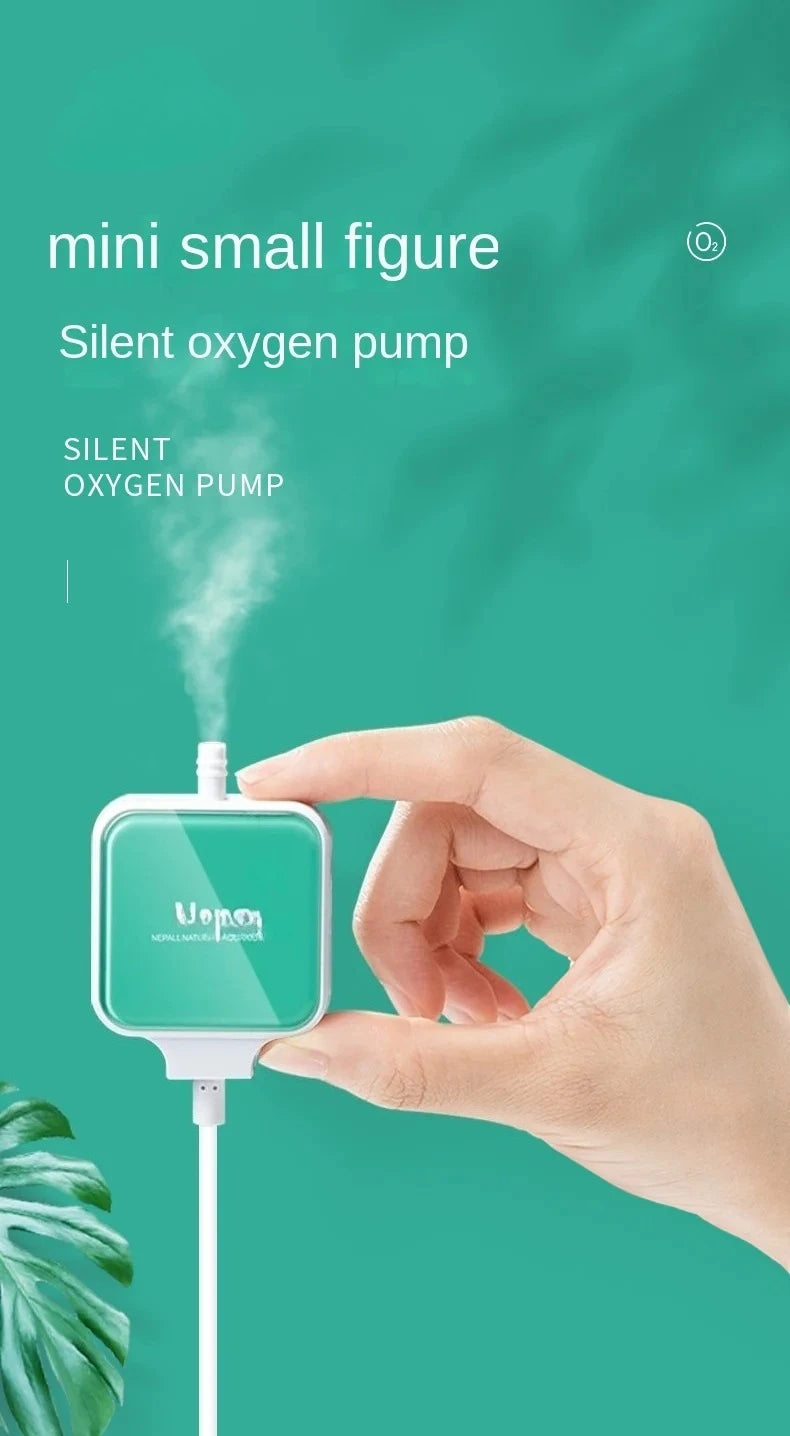 Ultra-Quiet Mini Aquarium Air Pump