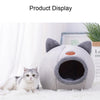 Cat Head-Shaped Cozy Cave Bed for Small to Medium Pets