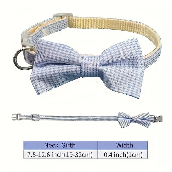 Collier à carreaux ajustable pour chat