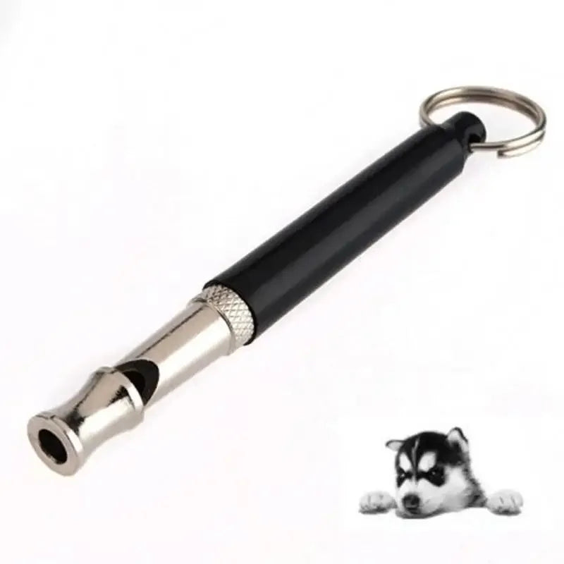 Adjustable Pitch Stainless Steel Dog Whistle with Keychain