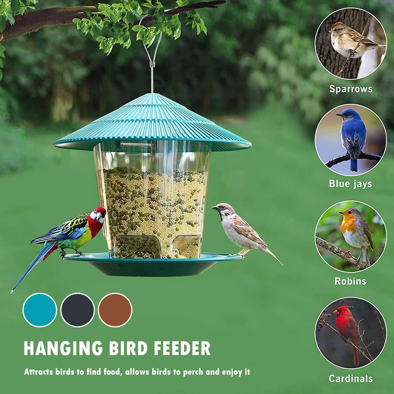 Automatic Bird Feeder with Nut Dispenser for Outdoor Hanging