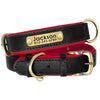 Personalisierte gepolsterte Leder-Hundehalsband mit graviertem Namensschild