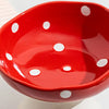 Ceramic Mushroom Cat Bowl with Raised Edge