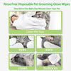 Gentle Pet Grooming Gloves with Disposable Wipes (6-Pack)