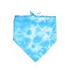 Light blue tie-dye bandana with a blue fabric tie at the top