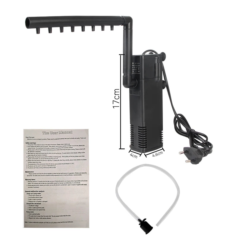 Pompe de filtre submersible pour aquarium avec éponge
