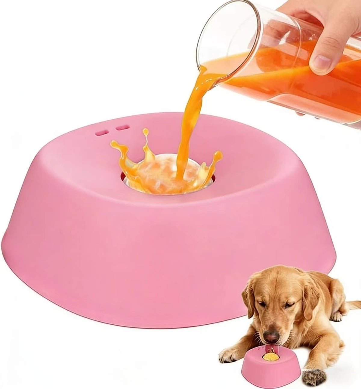 Non-Slip Pet Licking Bowl for Slow Feeding and Treats