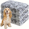Cozy Flannel Pet Blanket with Paw Print Design