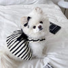 Vestido de algodón a rayas para perros de razas pequeñas