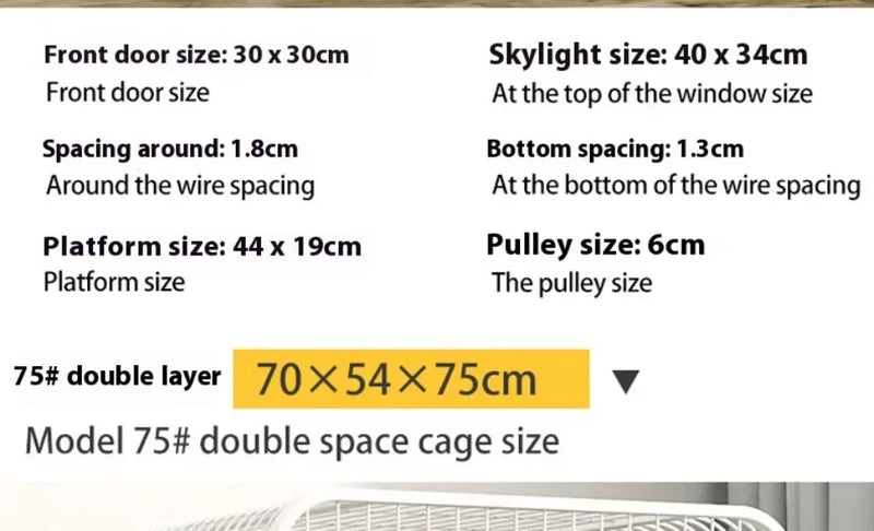 قفص قطط شبكي قابل للفتح مع فيلا مزدوجة