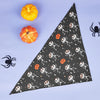 Halloween Dog Bandana with Pumpkin and Spider Web Design