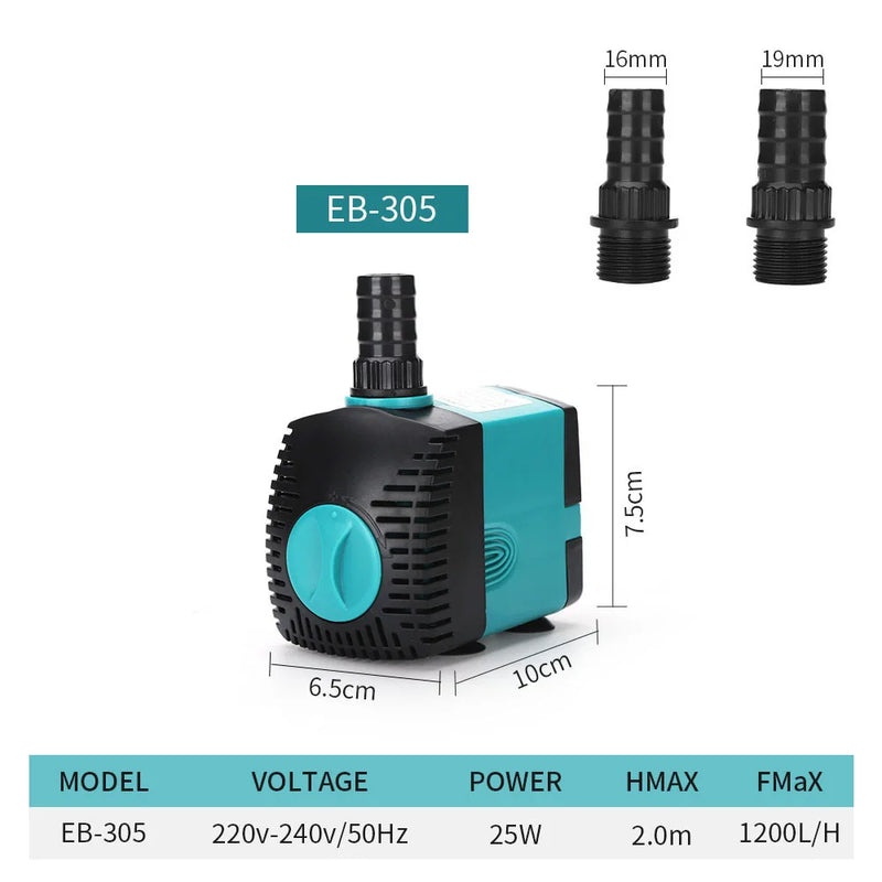 Pompe à eau submersible pour aquarium