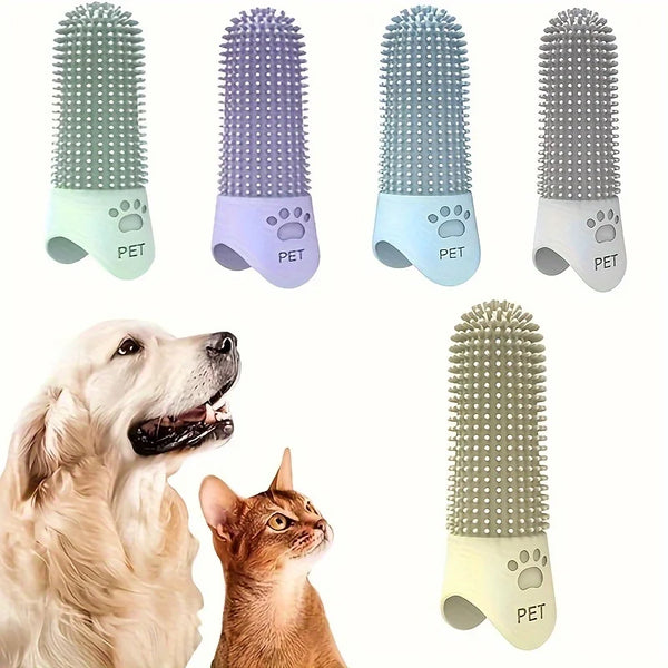 Soft Silicone 360° Finger Dog Toothbrush